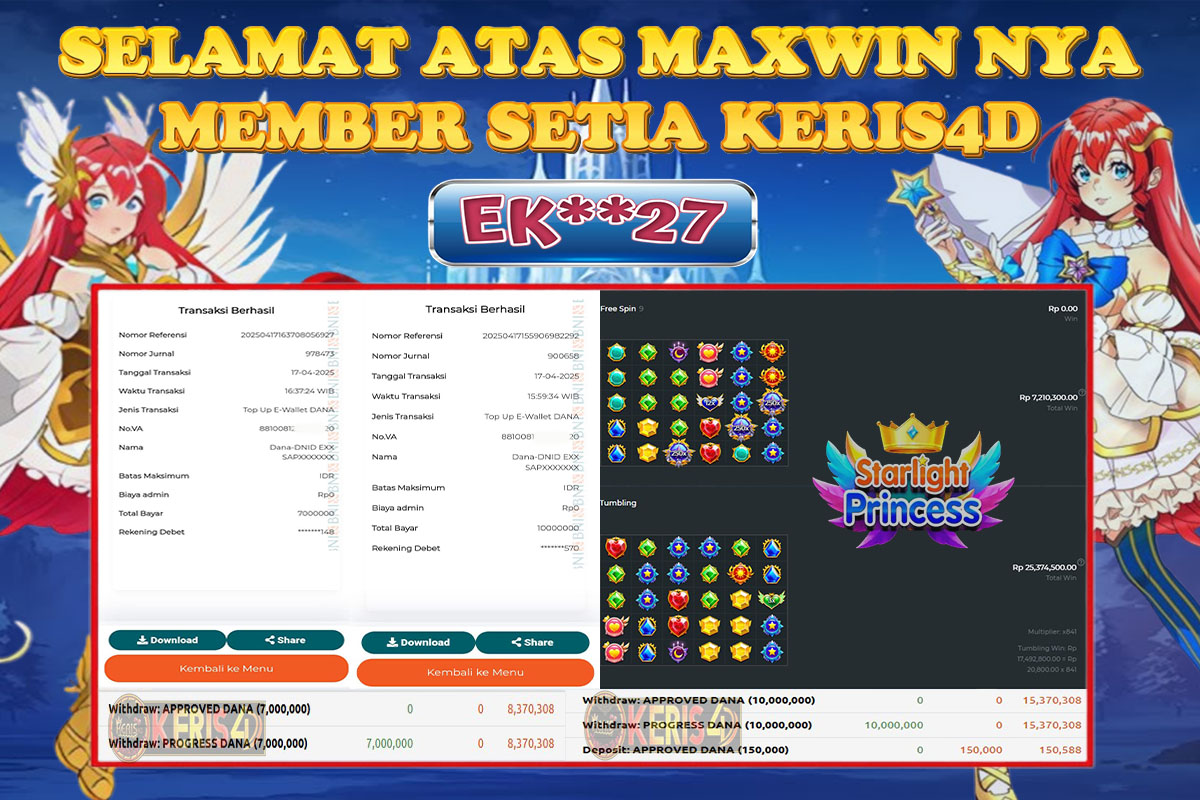 JACKPOT SLOT GACOR MAIN STARLIGHT PRINCES 17 APRIL 2025